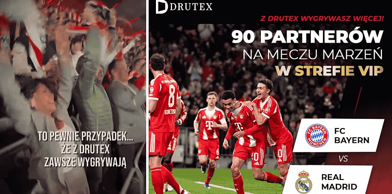 90 partnerów Druteksu przeżyło piłkarskie show w Monachium. Bayern wygrał z Realem