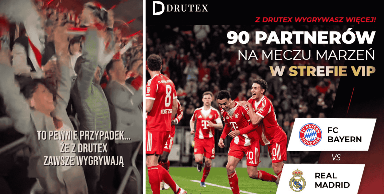 90 partnerów Druteksu przeżyło piłkarskie show w Monachium. Bayern wygrał z Realem